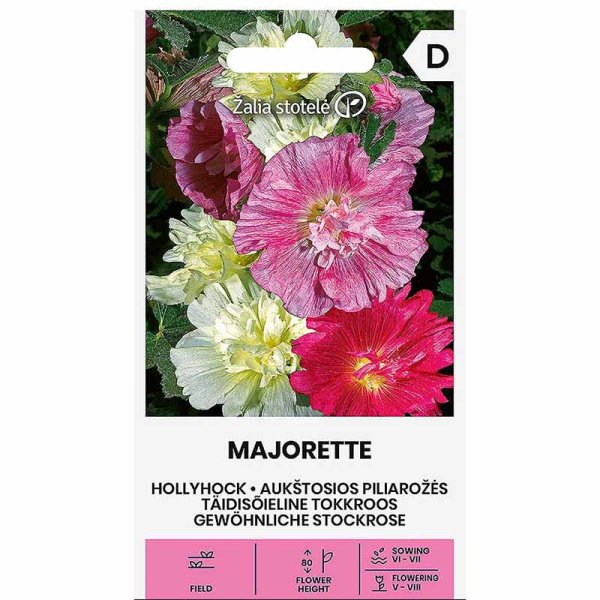 Zoom billede af Hollyhock 'Majorette'