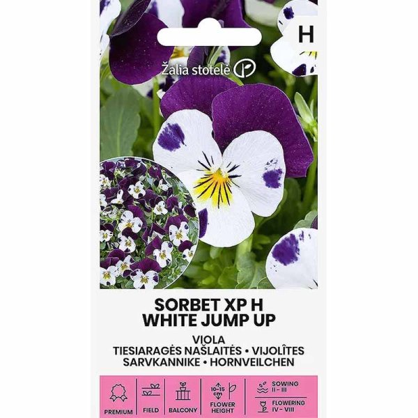 Zoom billede af Stedmoderblomst 'Sorbet XP White Jump Up'