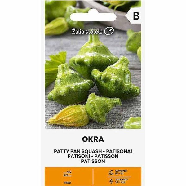 Zoom billede af Tallerkensquash 'Okra'