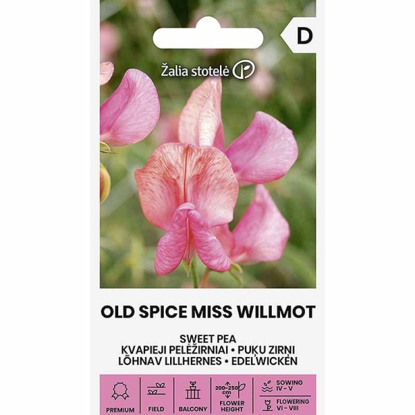 Zoom billede af Ærteblomst 'Old Spice Miss Willmot'