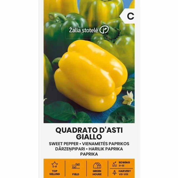 Zoom billede af Peberfrugt 'Quadrato D'Asti Giallo'
