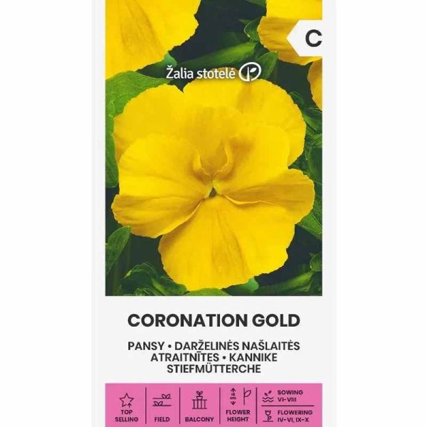 Zoom billede af Stedmoderblomst 'Coronation gold'