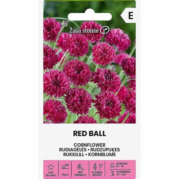 Zoom billede af Kornblomst 'Red ball'