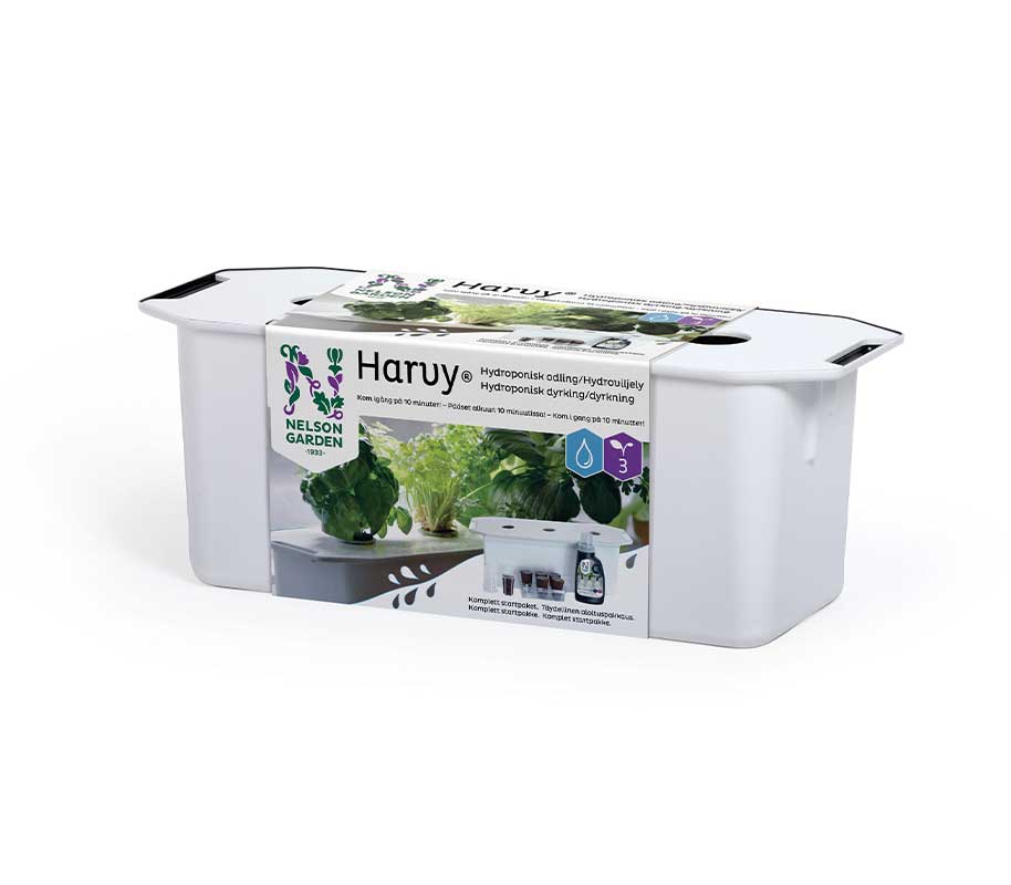 Hydroponisk dyrkning Harvy 3 hvid